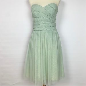 BCBGMaxazria Mint Tulle strapless dress